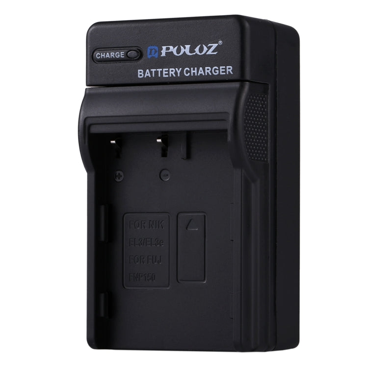 PULUZ EU Plug Battery Charger for Nikon EN-EL3 / EN-EL3e, FUJI FNP150 - Fast Charging and Worldwide Compatibility