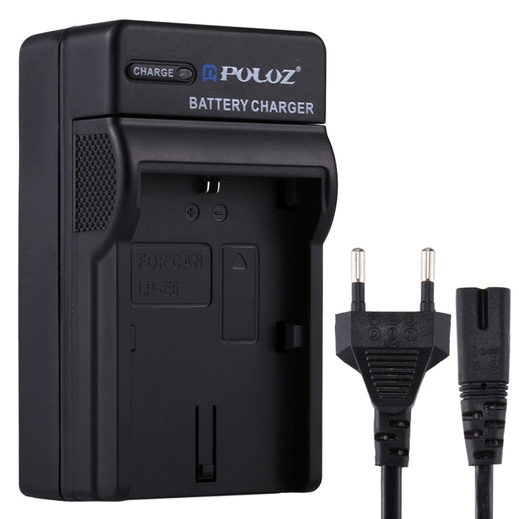 PULUZ EU Plug Battery Charger for Canon LP-E6 Battery