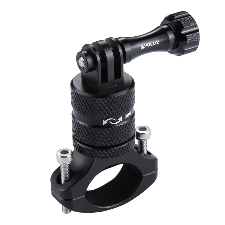 PULUZ 360 Degree Rotation Bike Aluminum Handlebar Adapter Mount with Screw for GoPro, DJI Osmo Action, and Other Action Cameras