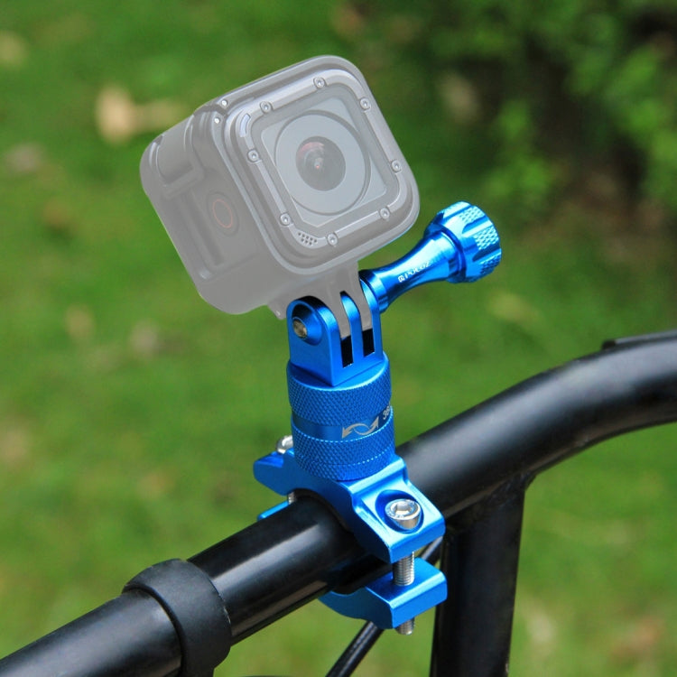 PULUZ 360 Degree Rotation Bike Aluminum Handlebar Adapter Mount for Action Cameras and Smartphones (Blue)