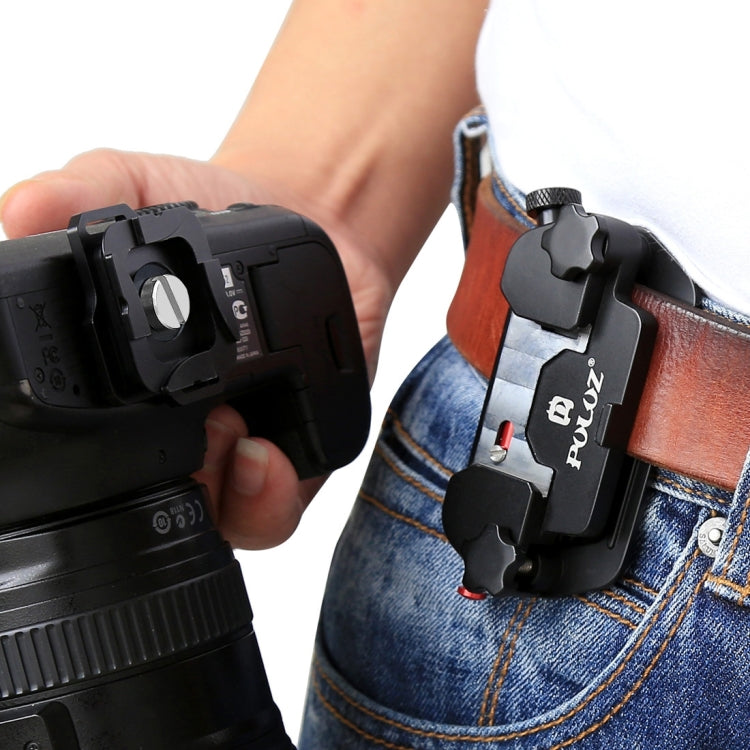 PULUZ Capture Camera Clip - Secure and Versatile Aluminum Alloy Clip with Quick-Release Plate