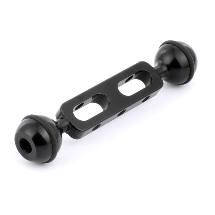 PULUZ 5.1 inch 13cm Aluminum Alloy Dual Balls Arm, Ball Diameter: 25mm (Black)