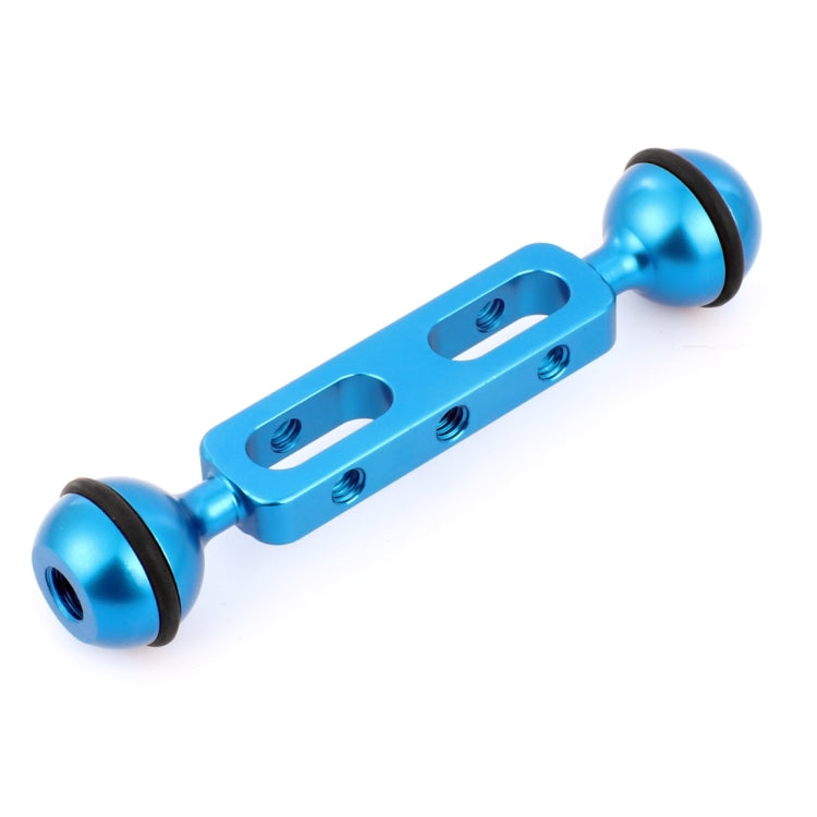 PULUZ 5.1 inch 13cm Aluminum Alloy Dual Balls Arm with 25mm Ball Diameter (Blue)