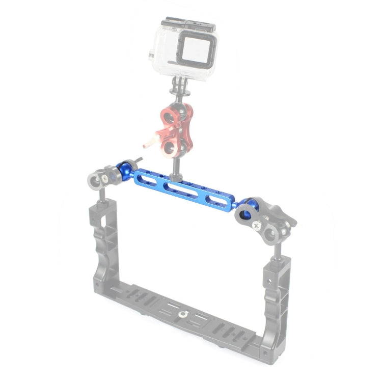 PULUZ 7.87 inch 20cm Aluminum Alloy Dual Balls Arm for Underwater Torch / Video Light