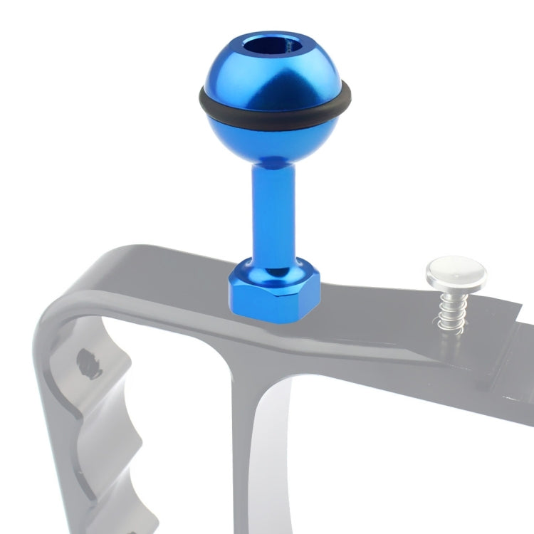 PULUZ 1/4 inch Screw Aluminum Ball Adapter Mount for Action Cameras - Blue
