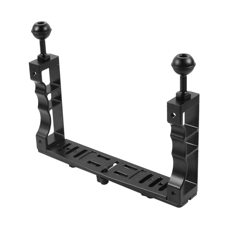 PULUZ Adjustable Dual Hand-held Aluminum Lamp Arm Holder for Action Cameras