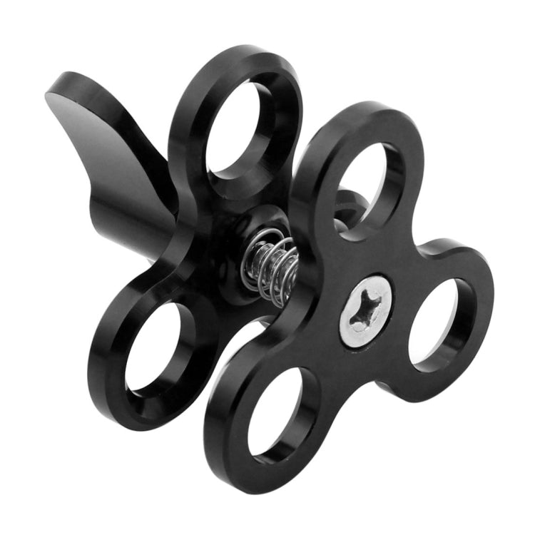 PULUZ Triple Ball Clamp Close Hole Diving Camera Bracket in Black