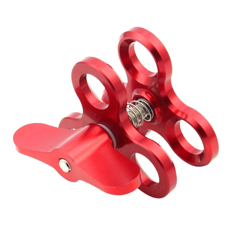 PULUZ Triple Ball Clamp Diving Camera Bracket for Underwater Photography (Red)