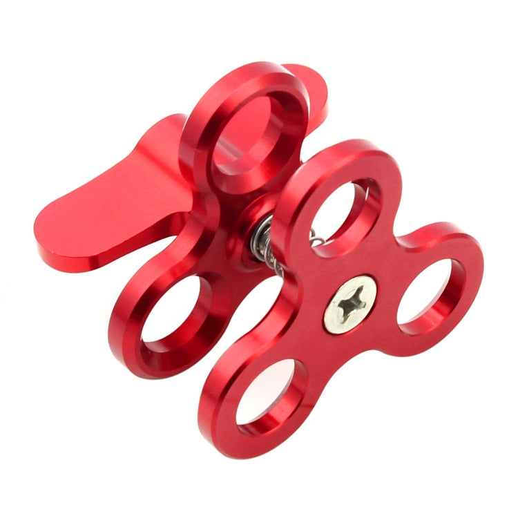 PULUZ Triple Ball Clamp Diving Camera Bracket for Underwater Photography (Red)