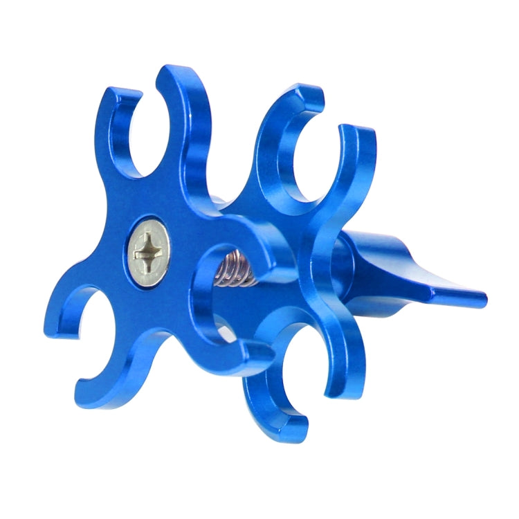 PULUZ Triple Ball Clamp Open Hole Diving Camera Bracket - Blue