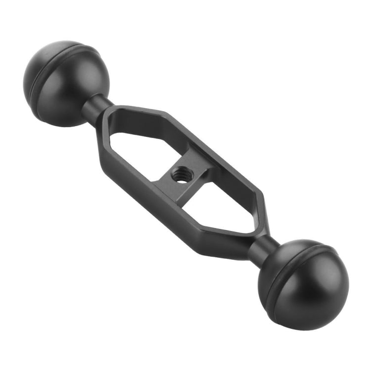 PULUZ 5.0 inch 12.6cm Aluminum Alloy Dual Balls Arm, Black 25mm Ball Diameter