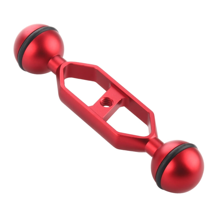 PULUZ 5.0 inch 12.6cm Aluminum Alloy Dual Balls Arm - Red