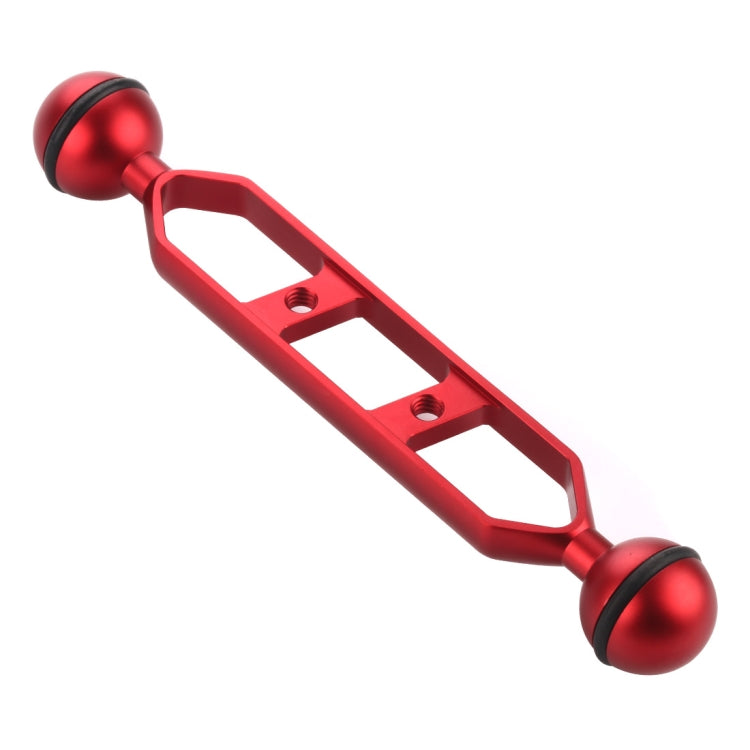 PULUZ 7.0 inch 17.7cm Red Aluminum Alloy Dual Balls Arm, 25mm Ball Diameter