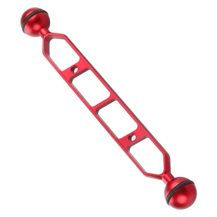 PULUZ 9.0 inch 22.8cm Aluminum Alloy Dual Balls Arm - Red