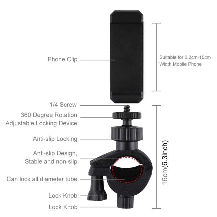 PULUZ Handlebar Adapter Mount Phone Clamp Bracket: Elevate Your Photography and Videography Experience