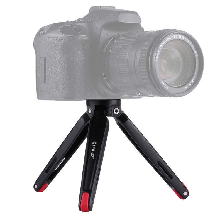 PULUZ Pocket Mini Metal Desktop Tripod with Adjustable Height and Load Capacity (Red)