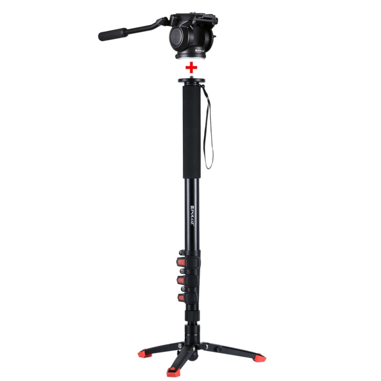 Telescoping Aluminum-magnesium Alloy Monopod with Fluid Head