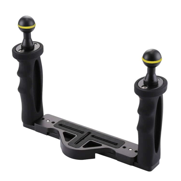 PULUZ Dual Handle Aluminium Tray Stabilizer for Underwater Cameras