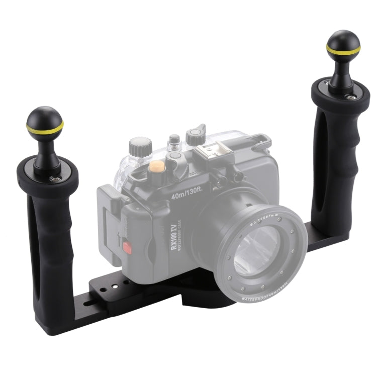 PULUZ Dual Handle Aluminium Tray Stabilizer for Underwater Cameras