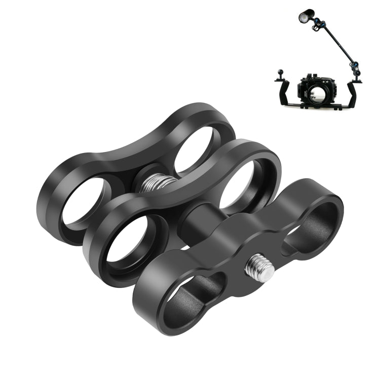 PULUZ Dual Aluminum Alloy Clamp: Durable Underwater Arm System Accessory