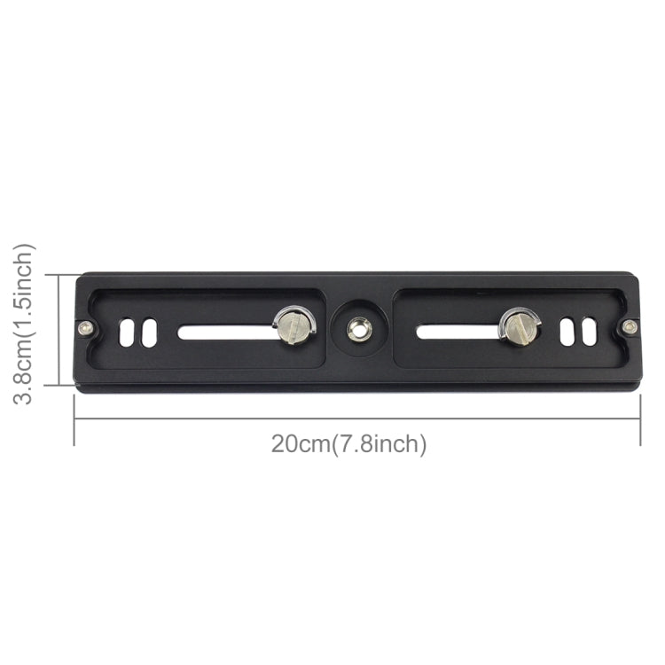 PULUZ 200mm Aluminum-magnesium Quick Release Plate QR Clamp for Benro B3 / J2 / J3 Tripod Ball Head