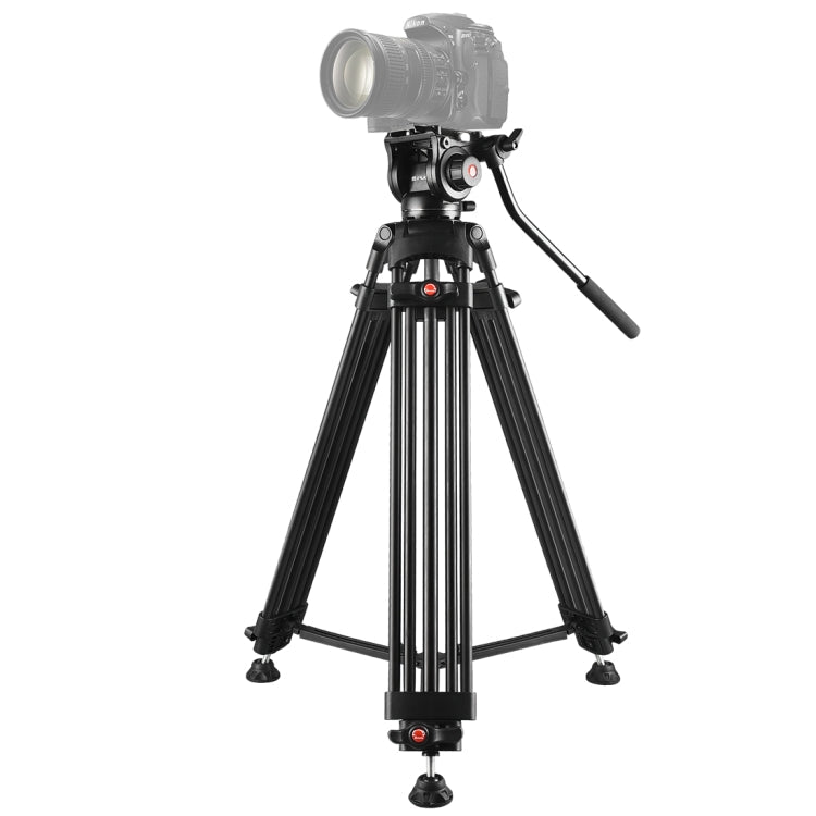 Professional Heavy Duty Video Camcorder Aluminum Alloy Tripod with Fluid Drag Head