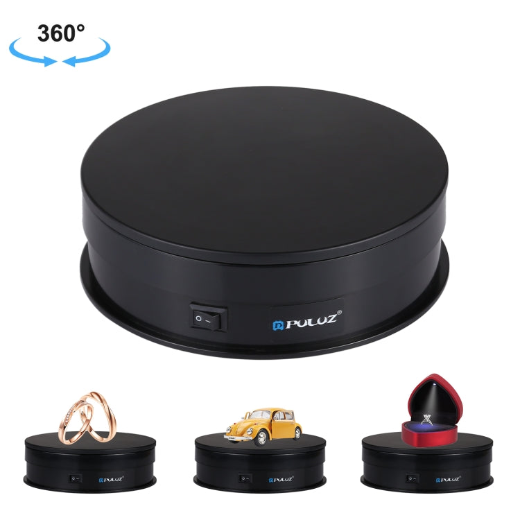 PULUZ 15cm USB Electric Rotating Turntable Display Stand for Photography and Product Displays - Black