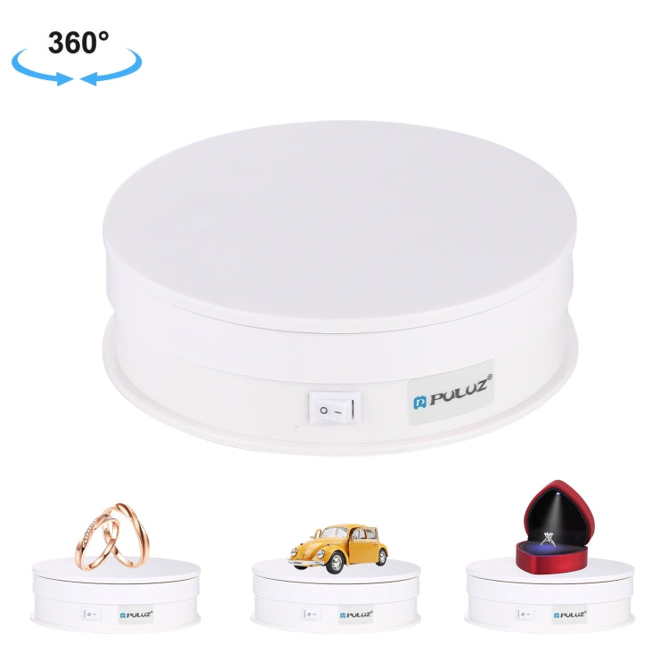PULUZ 15cm USB Electric Rotating Turntable Display Stand - White