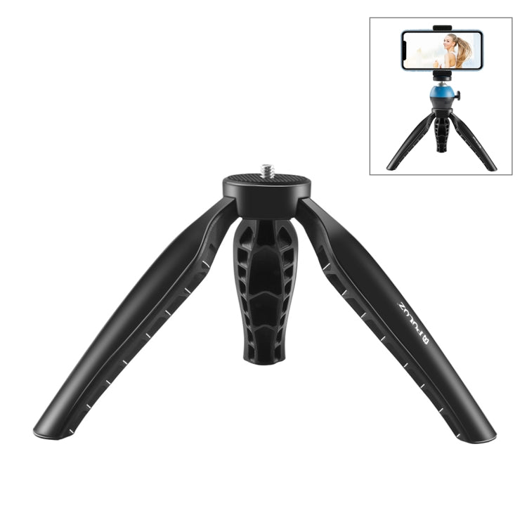 Mini ABS Desktop Tripod Mount for Cameras - Black