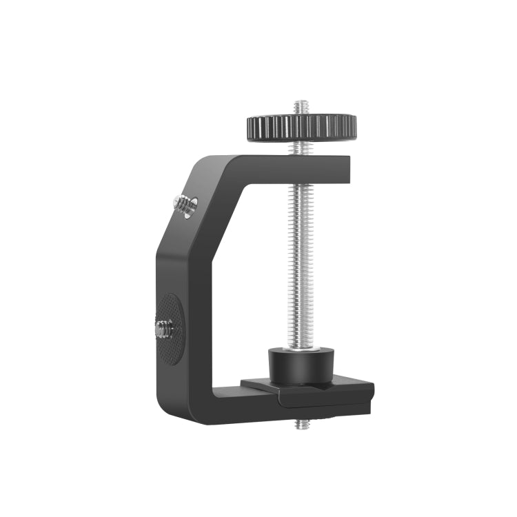 PULUZ Heavy Duty C Clamp Camera Mount for Action Cameras and DSLR - Adjustable Jaw and Rubber Padding for Stability