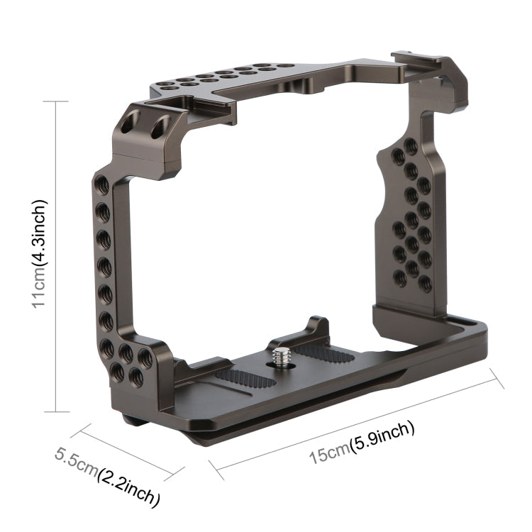 PULUZ Video Camera Cage Stabilizer for Sony A7 III & A7R III, without Handle - Bronze