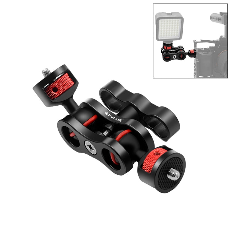 PULUZ Universal Double Ball Magic Arm Bracket Mount (Black)
