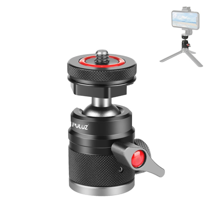 Aluminum Alloy Tripod Mount with Cold Shoe Base for Enhanced Stability (Black)
