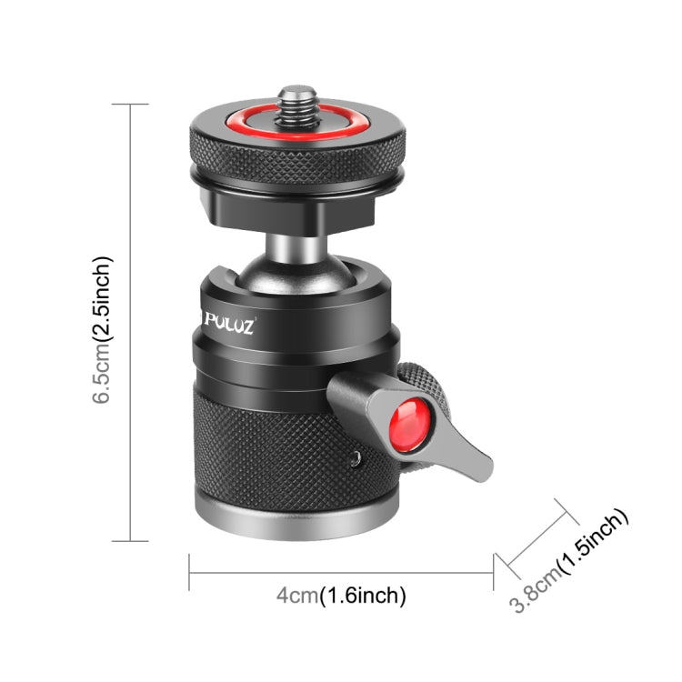Aluminum Alloy Tripod Mount with Cold Shoe Base for Enhanced Stability (Black)
