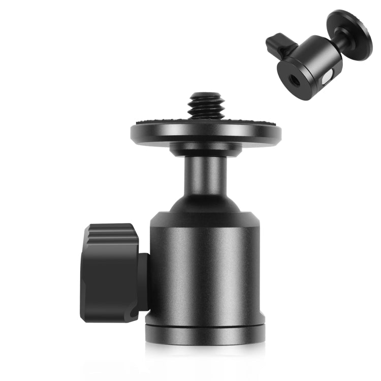 PULUZ Metal Tripod Ball Head Adapter for Versatile Camera Positioning (Black)