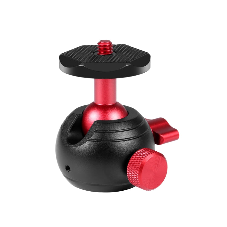 360 Degree Mini Ball Head Tripod Adapter in Red
