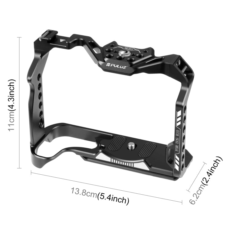 PULUZ Metal Camera Cage Stabilizer Rig for Canon EOS R10 (Black)