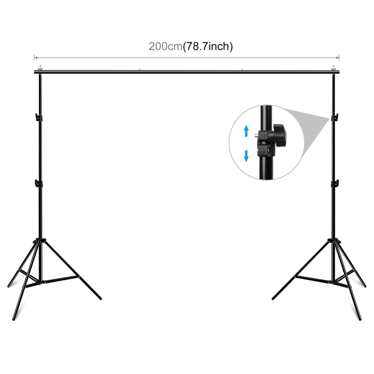 PULUZ Professional Photo Studio Background Support Stand Set (Black)
