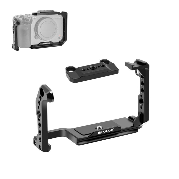 Sony ILME-FX30 / FX3 PULUZ Metal Camera Cage Stabilizer Rig with NOTA Slider (Black)