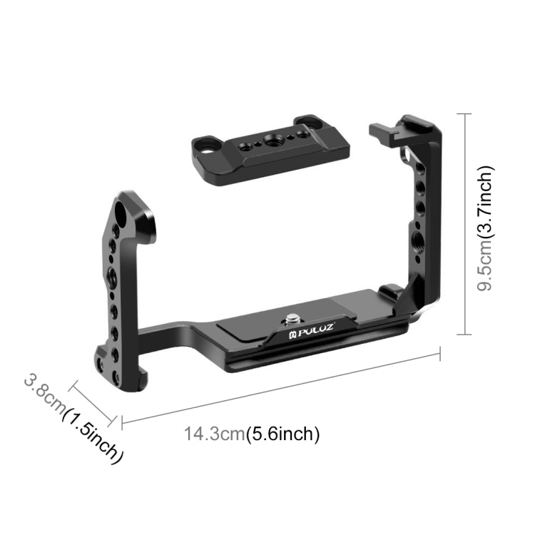 Sony ILME-FX30 / FX3 PULUZ Metal Camera Cage Stabilizer Rig with NOTA Slider (Black)