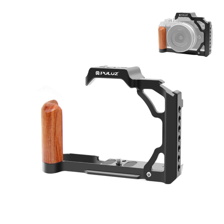 Nikon ZFC PULUZ Wood Handle Metal Camera Cage Stabilizer Rig - Black