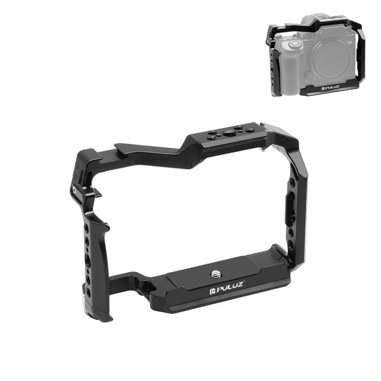 PULUZ Metal Camera Cage Stabilizer for Panasonic Lumix DC-S5 II / DC-S5 IIX (Black)