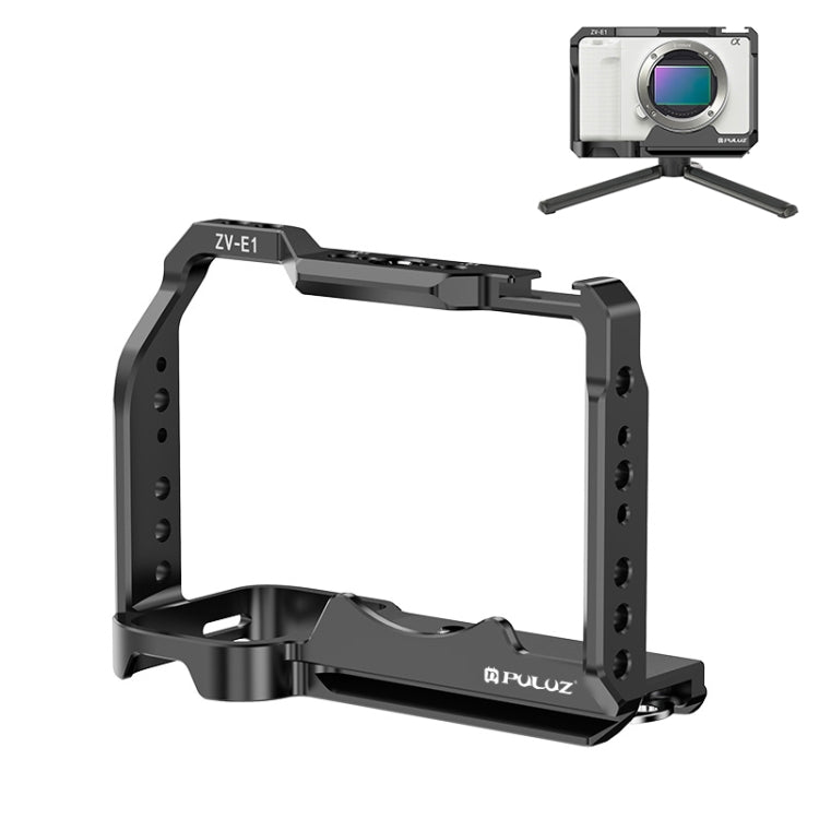 PULUZ Aluminum Alloy Camera Cage Stabilizer for Sony ZV-E1 (Black)
