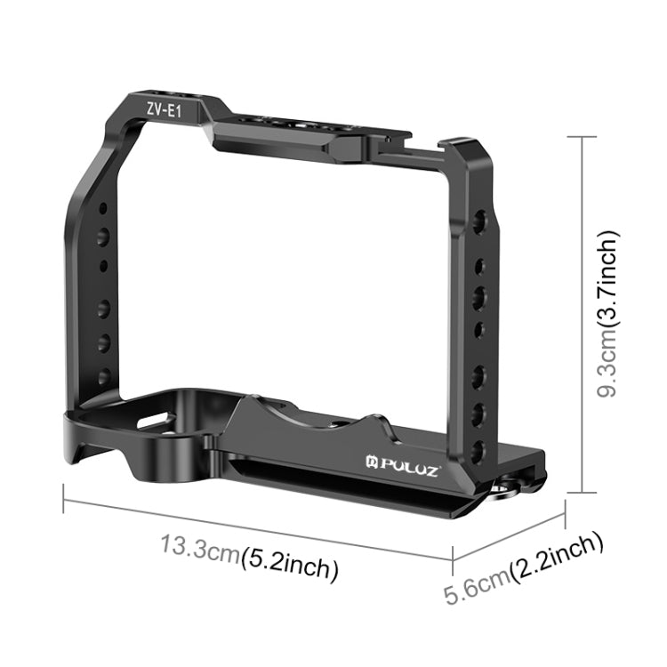 PULUZ Aluminum Alloy Camera Cage Stabilizer for Sony ZV-E1 (Black)