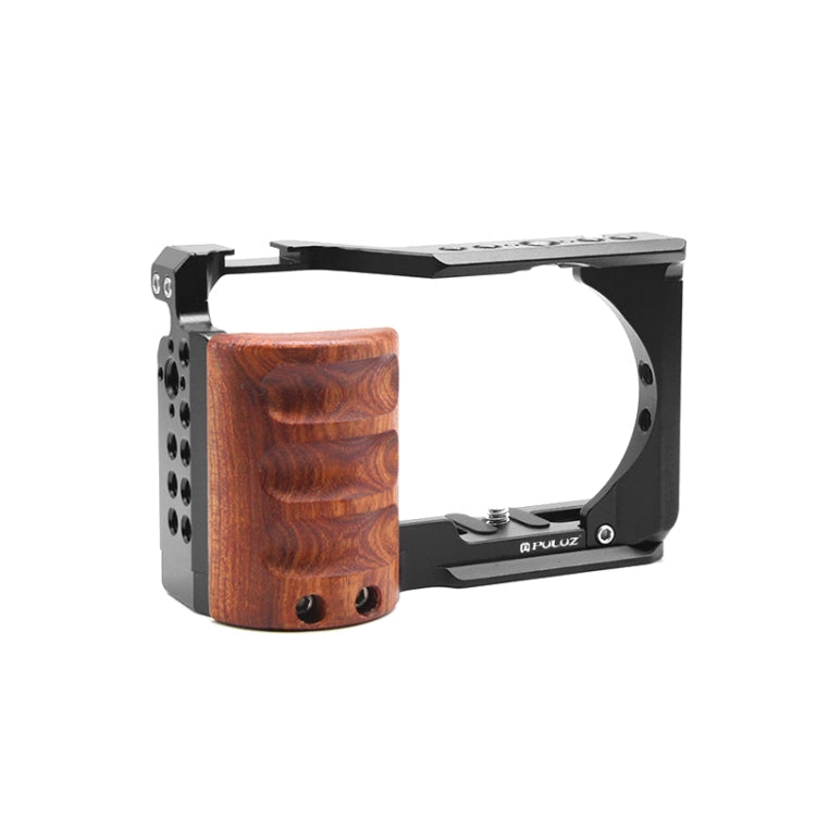 Sony ZV-E10 PULUZ Wood Handle Metal Camera Cage Stabilizer Rig