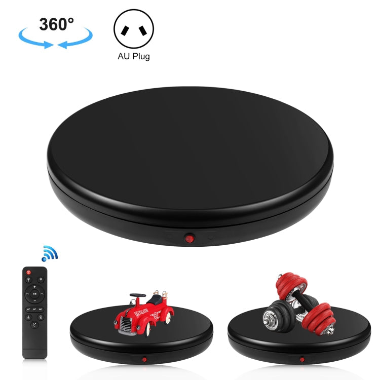 Quiet 45cm Rotating Turntable Display Stand - Black (AU Plug)