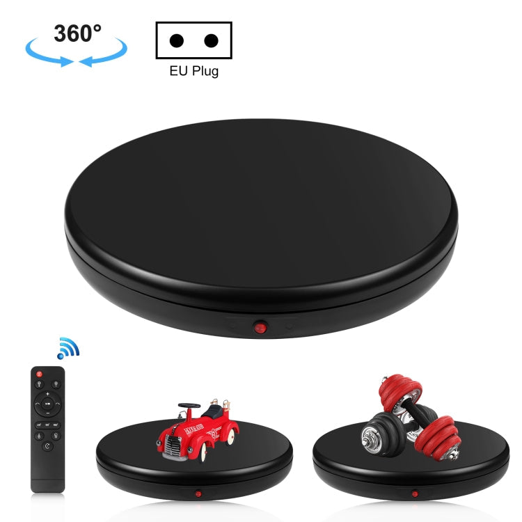 PULUZ 45cm Rotating Display Stand with Remote Control Adjusting Speed, Black, Load 100kg (EU Plug)