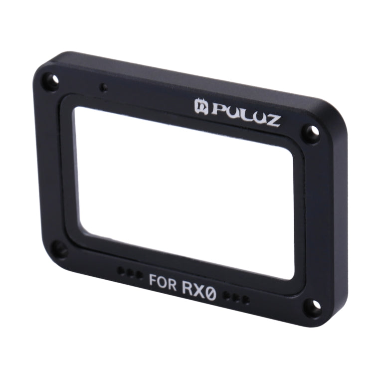PULUZ Aluminum Alloy Flame + Tempered Glass Lens Protector for Sony RX0 / RX0 II - Black