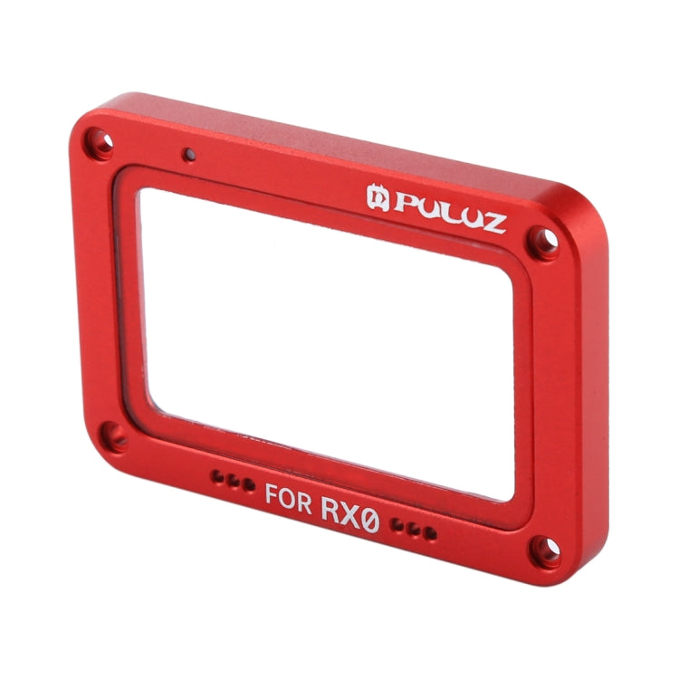 Aluminum Alloy Flame + Tempered Glass Lens Protector for Sony RX0 / RX0 II with Screws and Screwdrivers (Red)