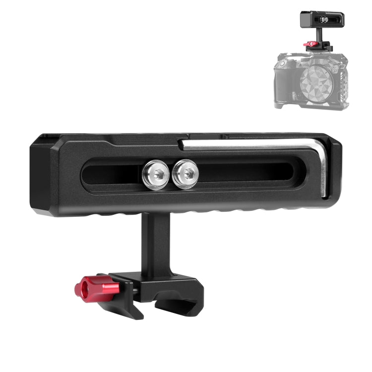 PULUZ Camera Top Handle Hand Grip with Cold Shoe Mounts and Balance Adjustment (Black)